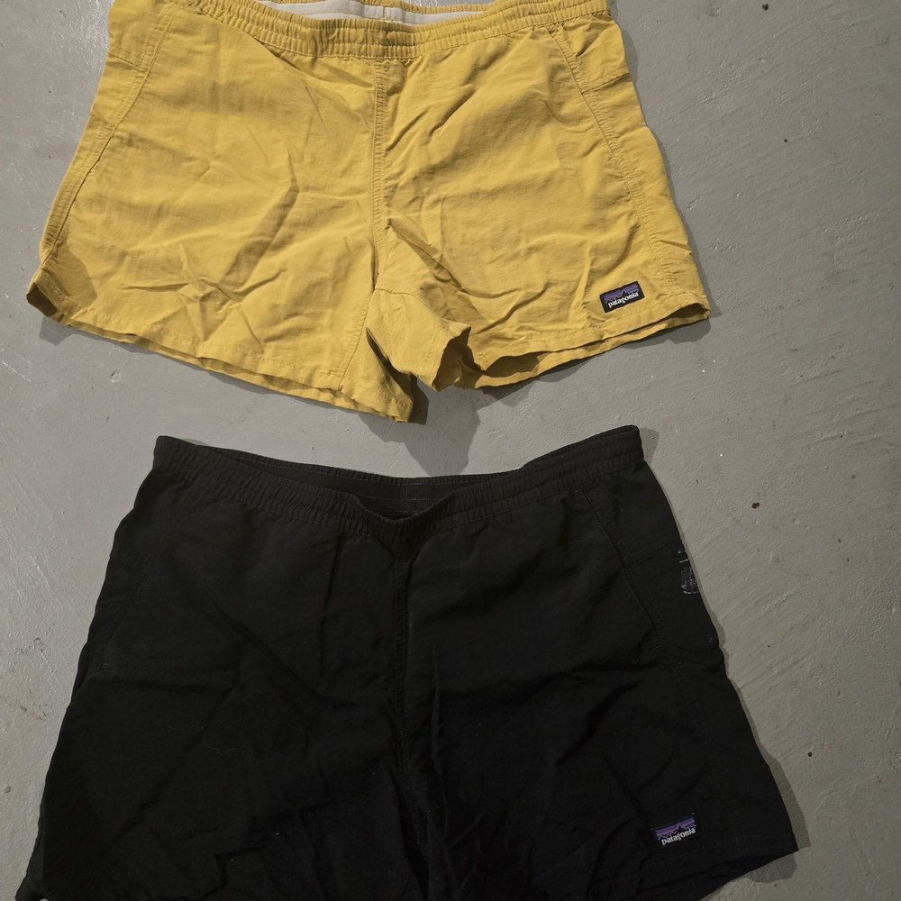 Patagonia Black and Yellow Shorts Duo